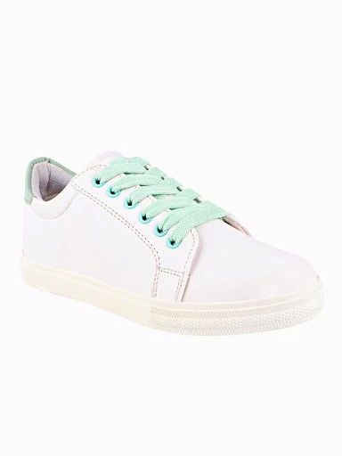 Stylestry Womens & Girls Green Lace Up Trending Casual Sneakers