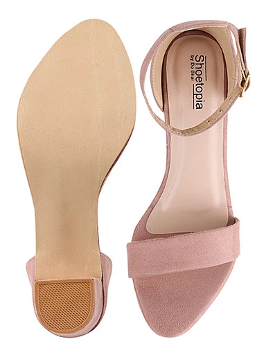 Stylestry Womens & Girls Pink Block Heels
