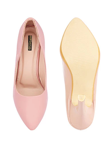 Stylestry Womens & Girls Pink Solid Stiletto Pumps
