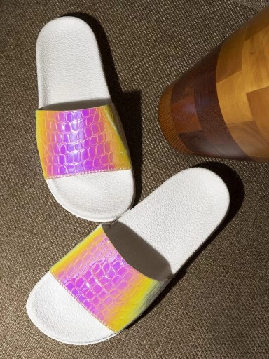 Stylestry Women & Girls Embellished White Sliders