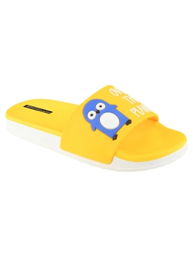 Stylestry Women Yellow Printed Sliders