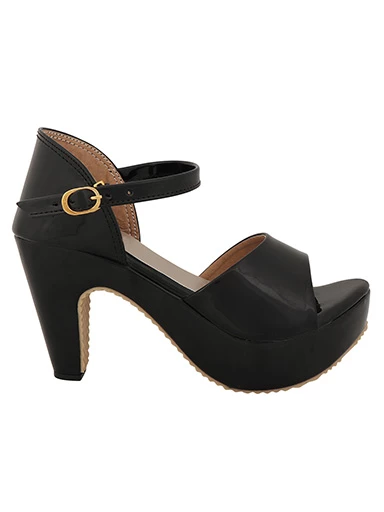 Stylestry Womens & Girls Black Solid Heels