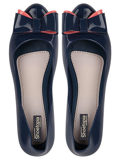 Stylestry Women's & Girl's Blue Wedge Pumps with Bows