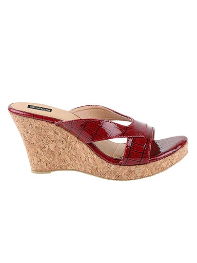 Stylestry Women's & Girl's Cherry Textured Wedges Heels Sandals