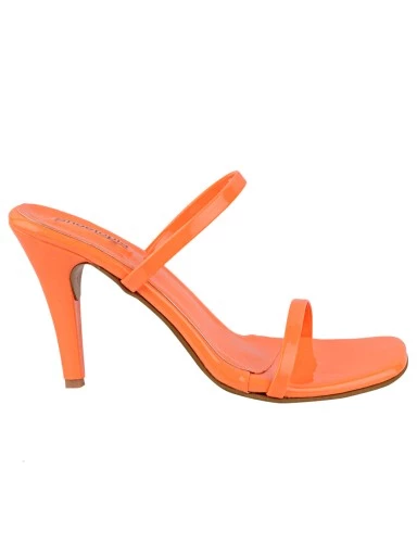 Stylestry Orange Stiletto Sandals