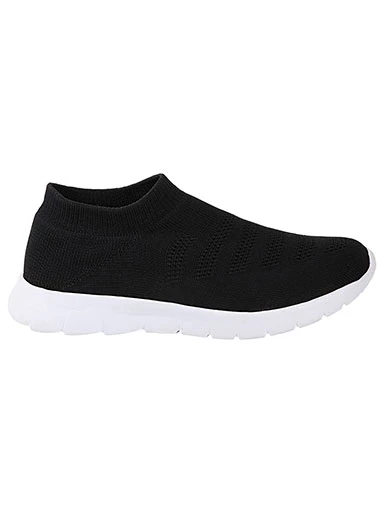 Stylestry Womens & Girls Black Casual Walking Shoes