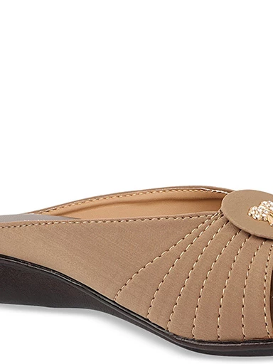 Stylestry Womens & Girls Cream-Coloured Embellished One Toe Flats with Bows