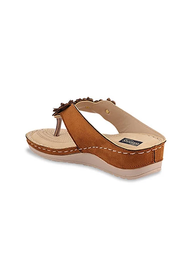 Stylestry Womens & Girls Tan-Coloured Embellished Heels