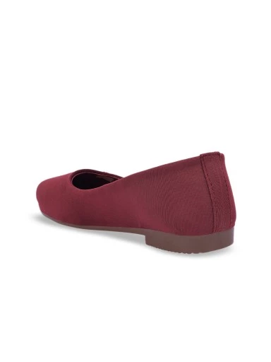 Stylestry Women Maroon Solid Ballerinas