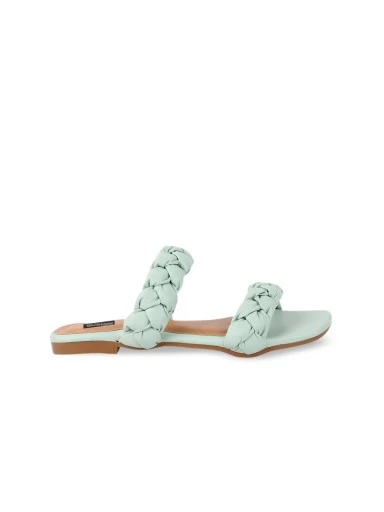 Stylestry Women Sea Green Open Toe Flats