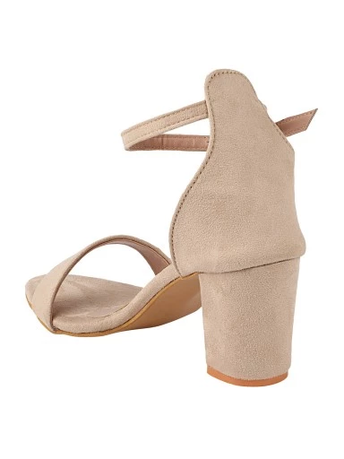 Stylestry Women & Girls BEIGE Solid Block Heels
