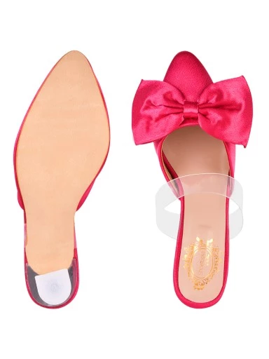 Stylestry Women & Girls Stylish Butterfly Knot Detail Pink Pumps