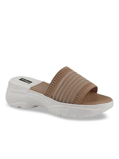 Stylestry Women's & Girl's Beige Striped Sandals
