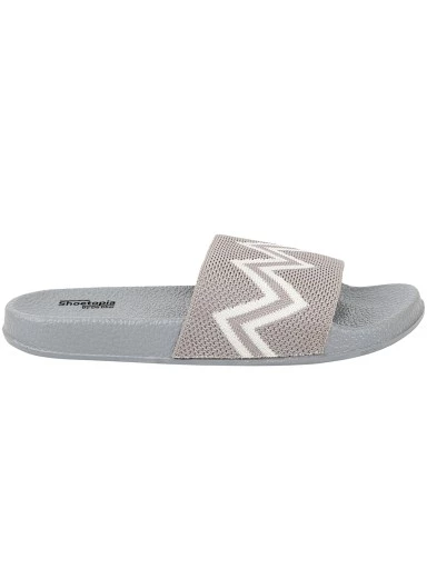 Stylestry Women Grey & White Printed Sliders