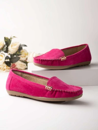 Stylestry Women Pink Printed Suede Espadrilles