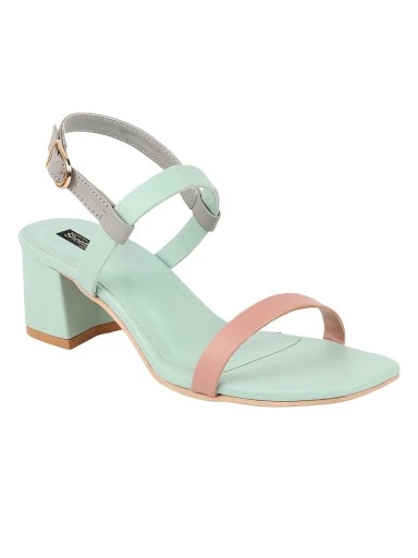 Stylestry Womens & Girls Colourblocked Block Heels Sandals
