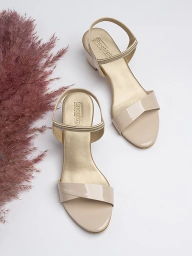 Stylestry Women's & Girl's Cream Pointed Toe Block Heels