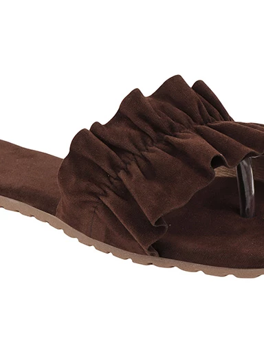 Stylestry Womens & Girls Brown Solid Open Toe Flats