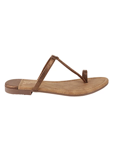 Stylestry Womens & Girls Copper-Toned Solid One Toe Flats