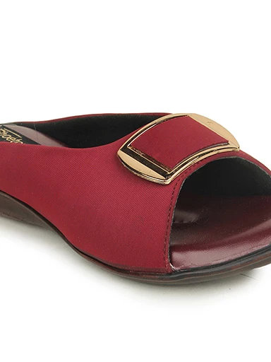 Stylestry Womens & Girls Cherry Embellished Mules with Buckles Flats