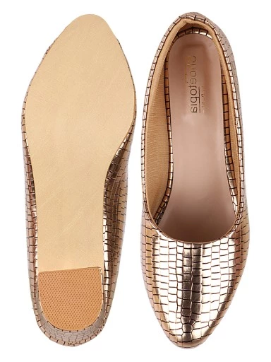 Stylestry Copper-Toned Party Block Pumps