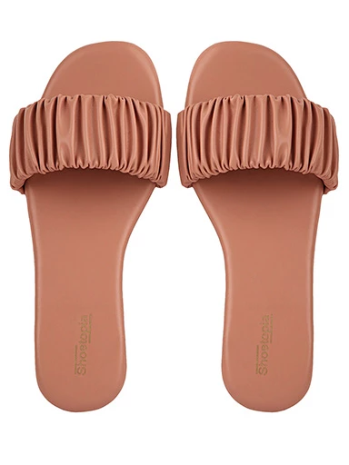 Stylestry Womens & Girls Peach Open Toe Flats