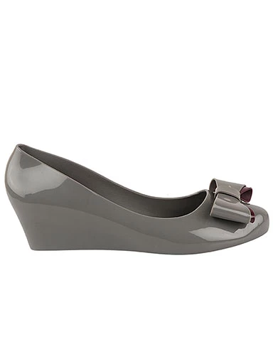 Stylestry Women's & Girl's Grey Wedge Pumps with Bows