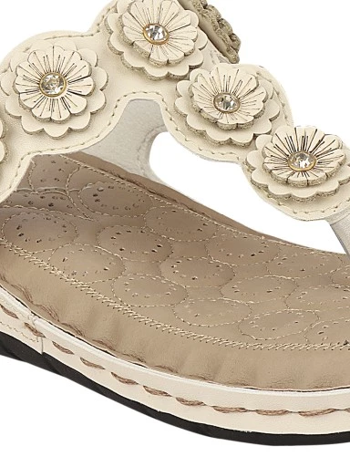 Stylestry Women's & Girl's Cream Dr Orthopaedic Super Comfort Fit Cushion Sandals