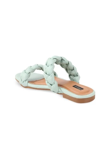 Stylestry Women Sea Green Open Toe Flats