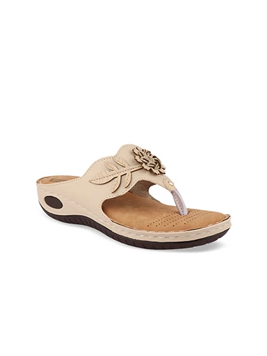 Stylestry Womens & Girls Cream-Coloured Embellished Sandals