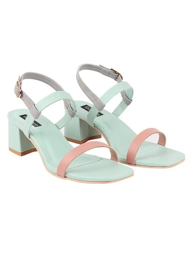 Stylestry Womens & Girls Colourblocked Block Heels Sandals