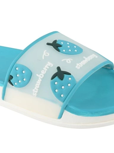 Stylestry Women Blue Self Design Sliders