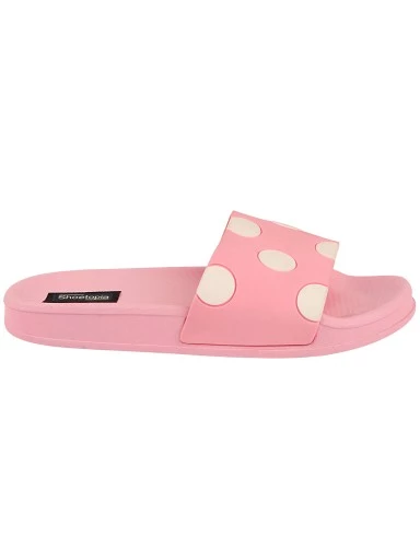 Stylestry Women Pink & White Printed Rubber Sliders
