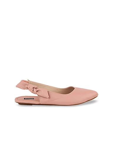 Stylestry Womens & Girls Pink Embellished Mules with Bows Flats