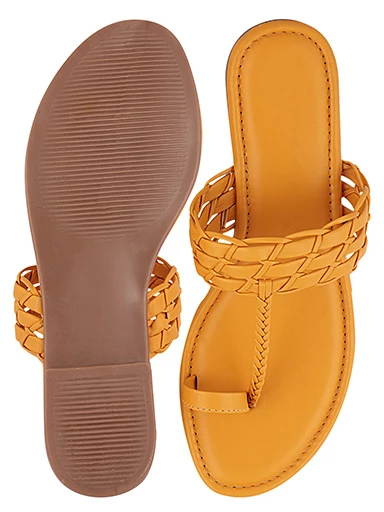 Stylestry Womens & Girls Yellow Solid Faux Fur One Toe Flats