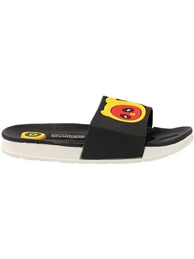 Stylestry Women Black Printed Sliders