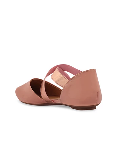 Stylestry Womens & Girls Pink Solid Ballerinas
