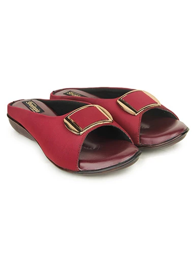 Stylestry Womens & Girls Cherry Embellished Mules with Buckles Flats