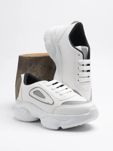 Stylestry Womens & Girls White Lace Up Stylish Casual Sneakers Shoes