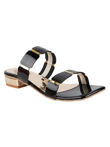 Stylestry Women Black Solid Block Sandals