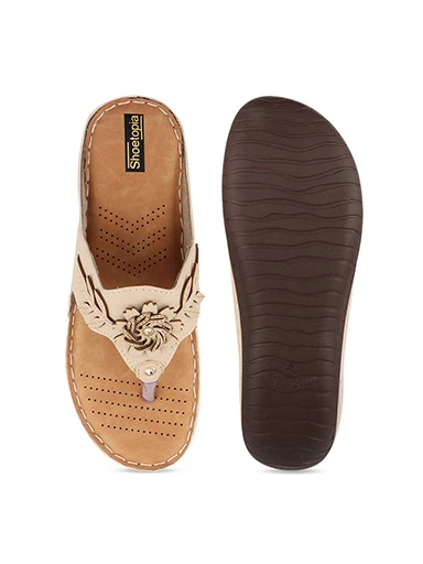 Stylestry Womens & Girls Cream-Coloured Embellished Sandals