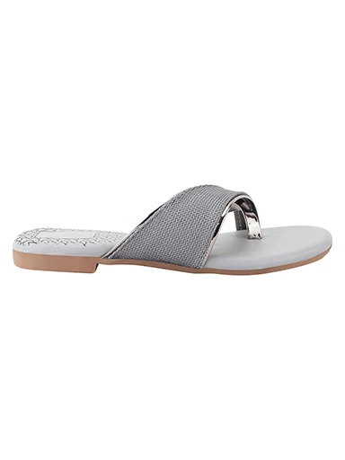 Stylestry Womens & Girls Grey Solid One Toe Flats