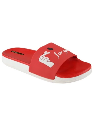 Stylestry Women Red Printed Sliders
