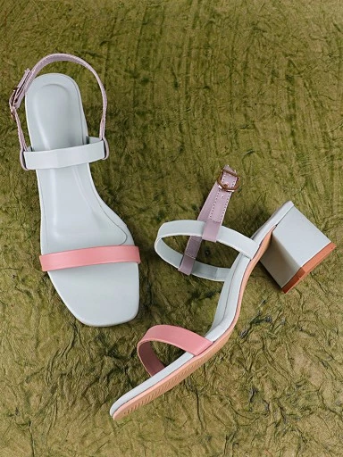 Stylestry Womens & Girls Colourblocked Block Heels Sandals