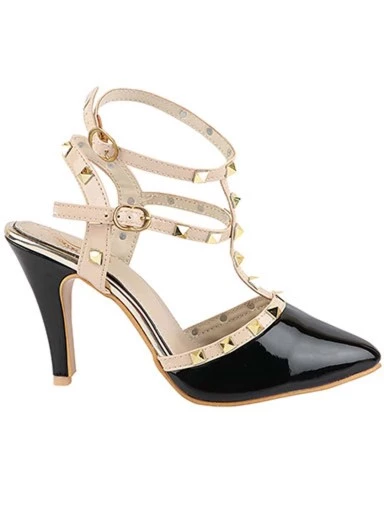 Stylestry Women's & Girl's Black Slim Heeled Pointed Toe Pump