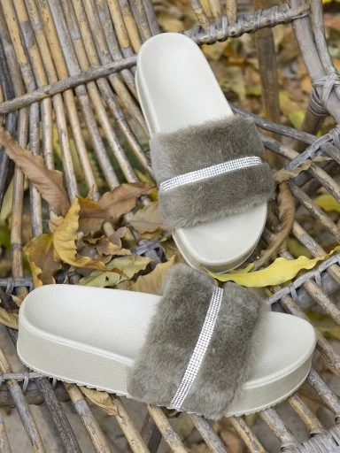 Stylestry Women & Girls Fur Brown Platform Heels