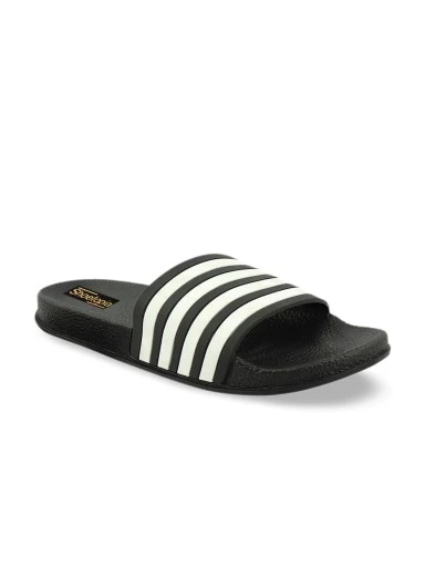 Stylestry Women Black Striped Flip Flop