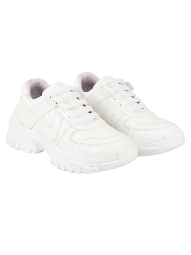 Stylestry Women White Walking Shoes