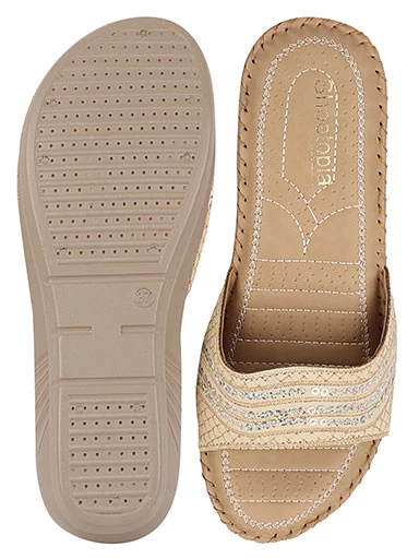 Stylestry Women's & Girl's Cream Ortho Care Cushion Sandals