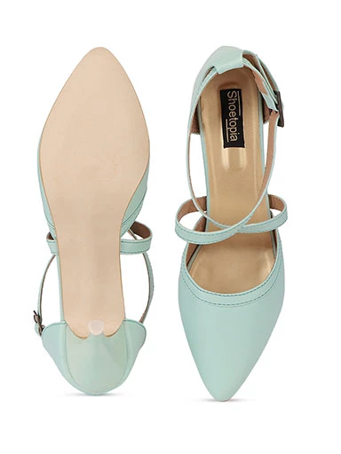 Stylestry Womens & Girls Green Stilettos Heels Solid Pumps